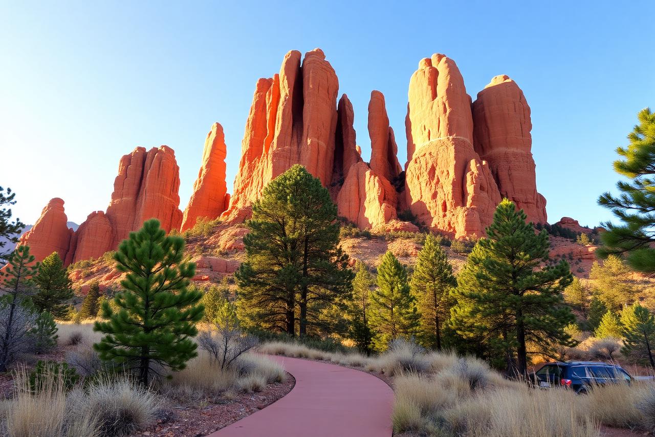 Red sandstone formations at Garden of the Gods